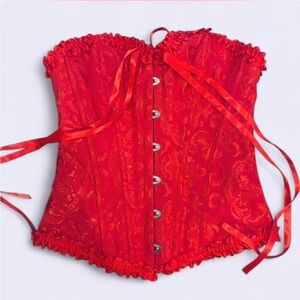 American Vintage Red Corset Top. Size Small.